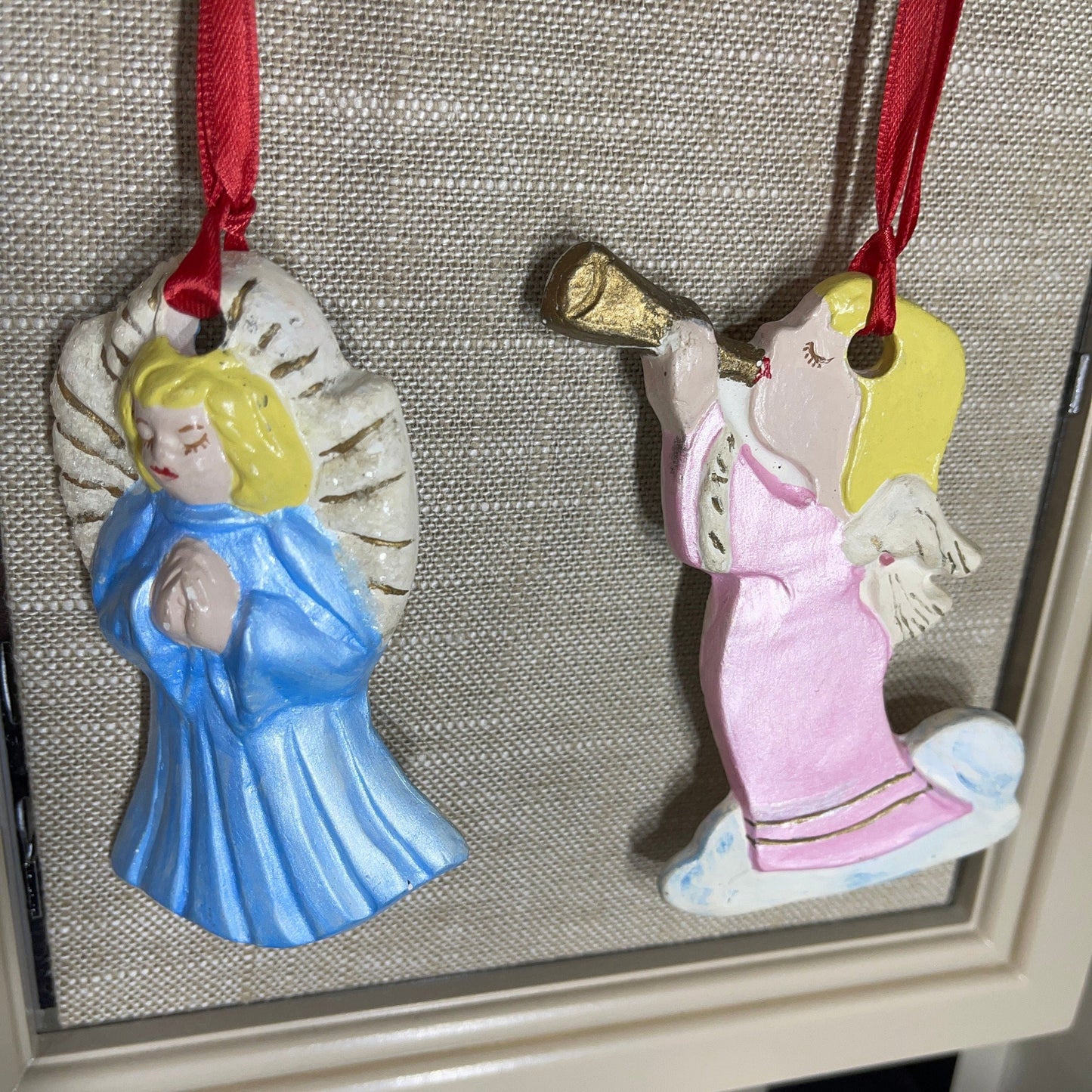 Precious Angels choice of painted ceramic Christmas ornaments