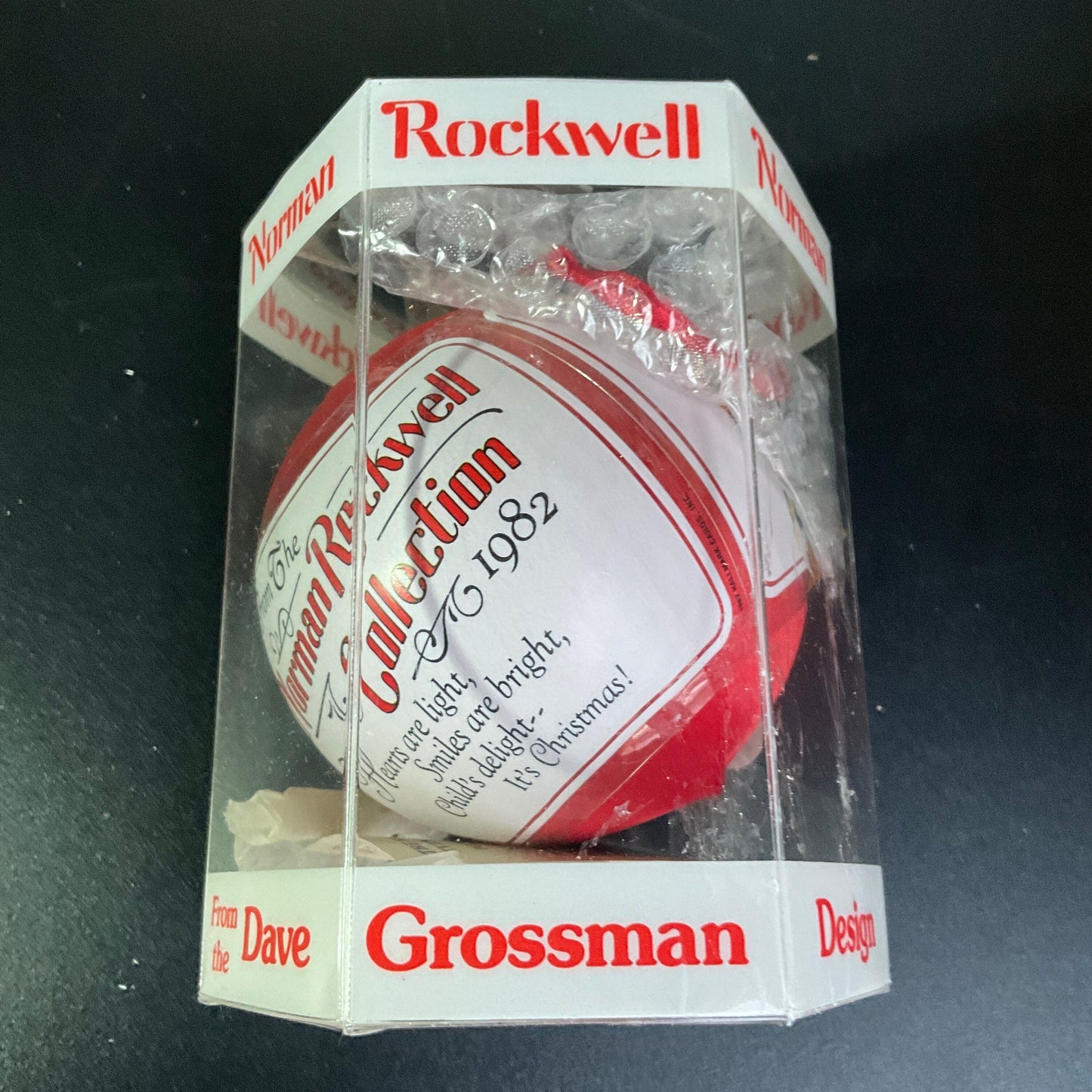 Norman Rockwell from the Dave Grossman Design Collection Limited Edition Dated 1982 Satin Ball Ornament