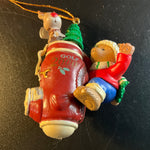 Remarkable resin/plastic choice vintage Christmas ornaments see pictures and variations*
