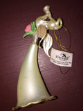 Trumpeting Angel with a Rose Vintage glass ornament by Kurt S. Adler with original box