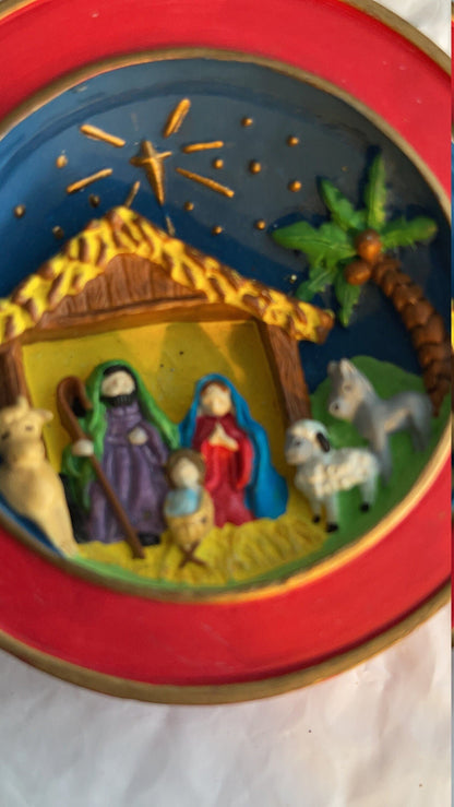 Zondervan, Nativity Scene Diorama, Vintage 1997, Christmas Ornament
