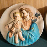 A Napco Ceramic, Baby Jesus with Joseph Vintage 1960s*
