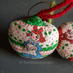 Homemade Pair of Raggedy Ann Vintage 1978 Christmas Ornaments