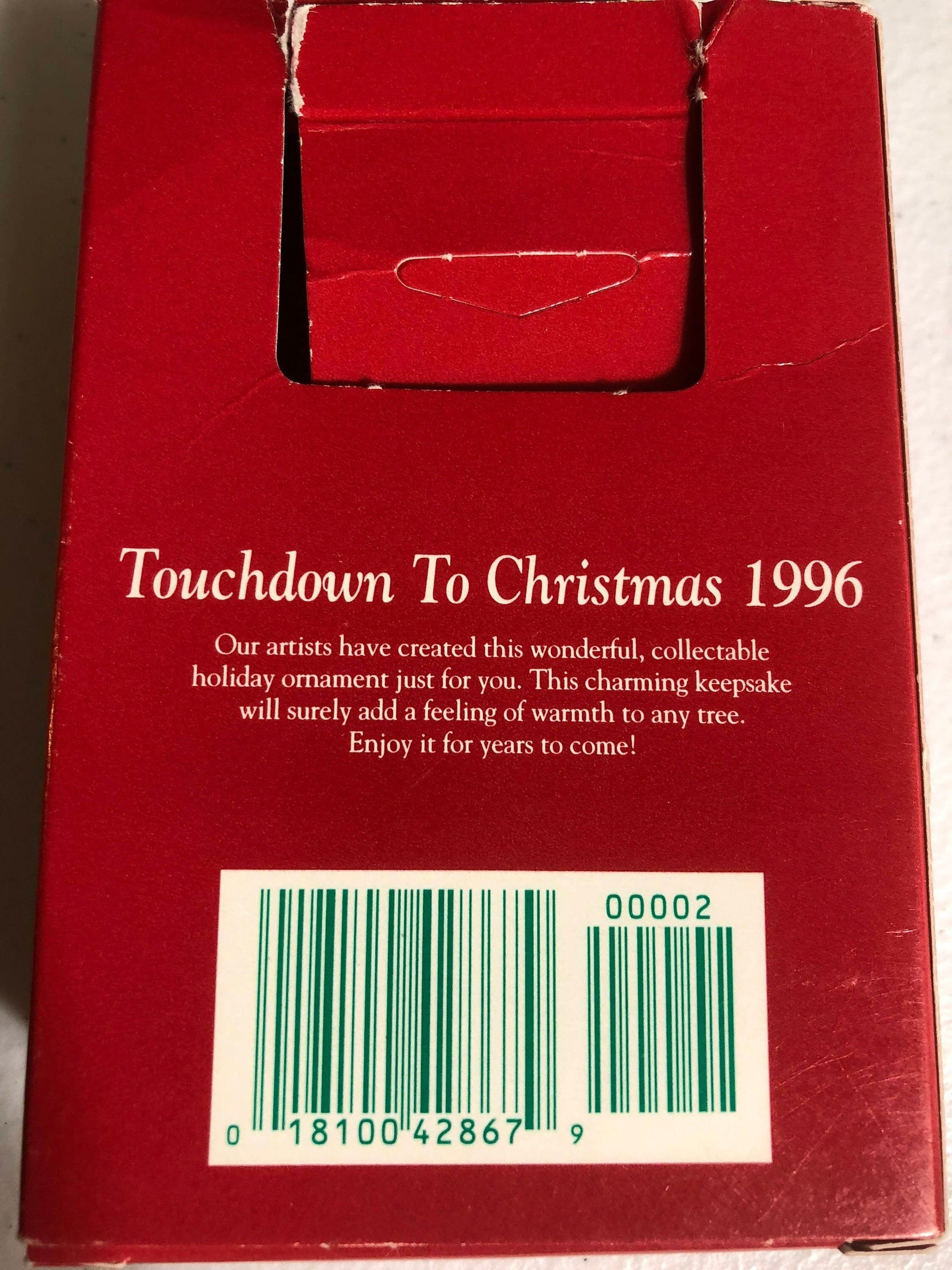 American Greetings Nutcracker Touchdown to Christmas Dated 1996 Forget Me Not Ornament