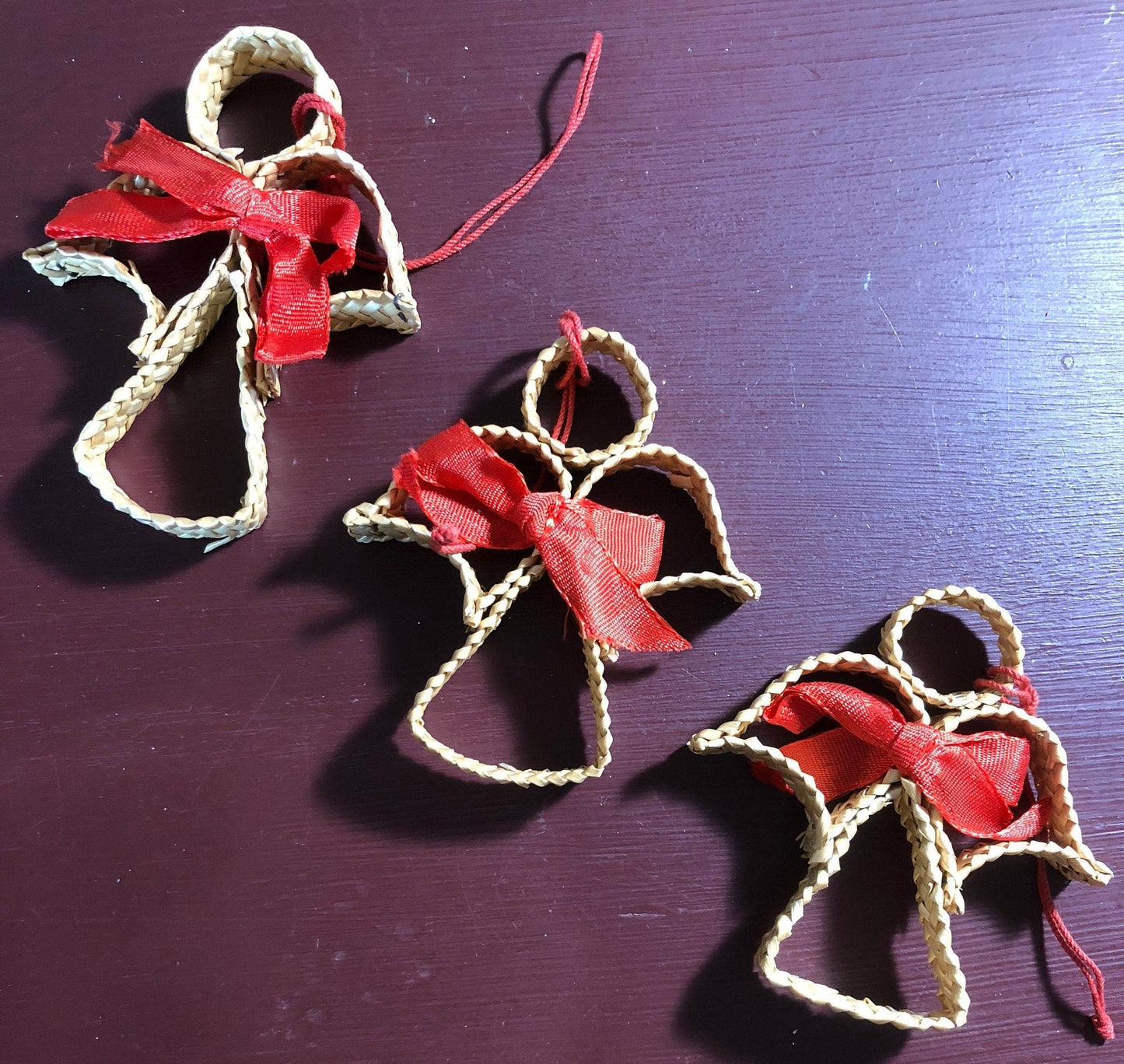 Braided Angels Vintage Set of 3 Christmas Ornaments