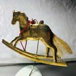 Dept. 56, Brass Rocking Horse, Vintage Christmas Ornament, Hong Kong