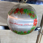 Grandpa carries Christmas in his heart dated 1993 satin ball ornament