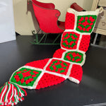 Large beautifully hand crocheted 22 inch Christmas stocking