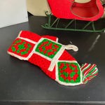 Large beautifully hand crocheted 22 inch Christmas stocking