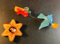 Wonderful whimsical wooden/metal vintage ornaments choice see pictures and variations*