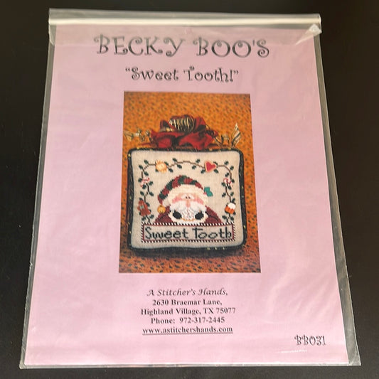 A Stitchers Hand Becky Boo's Sweet Tooth Santa Clause Counted Cross Stitch Chart